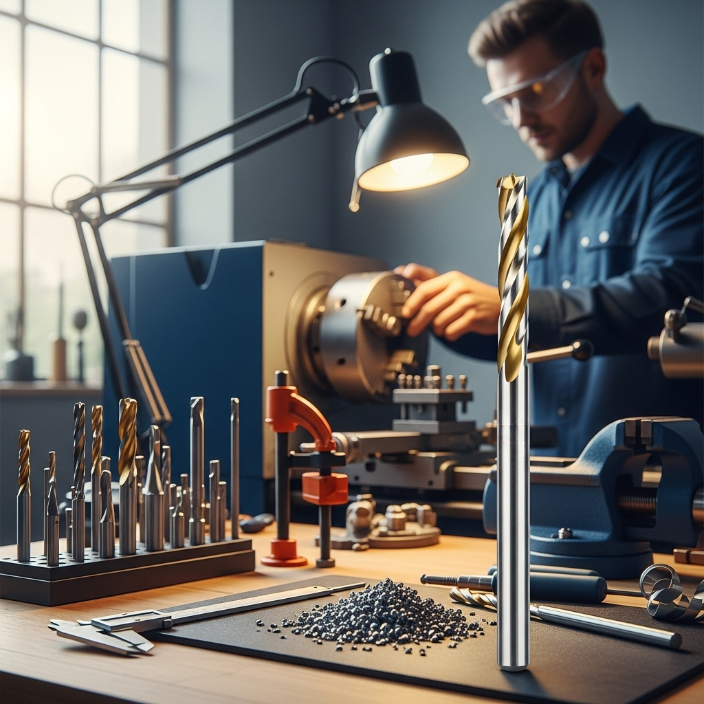 Generate an eye-catching, high-quality featured image prompt for a blog post about: Carbide End Mill