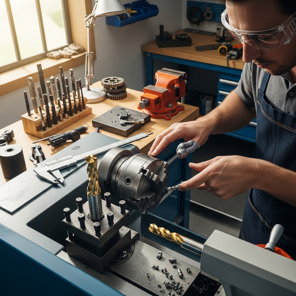 Generate an eye-catching, high-quality featured image prompt for a blog post about: Carbide End Mill