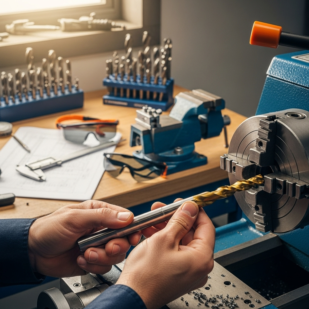 Generate an eye-catching, high-quality featured image prompt for a blog post about: Carbide End Mill