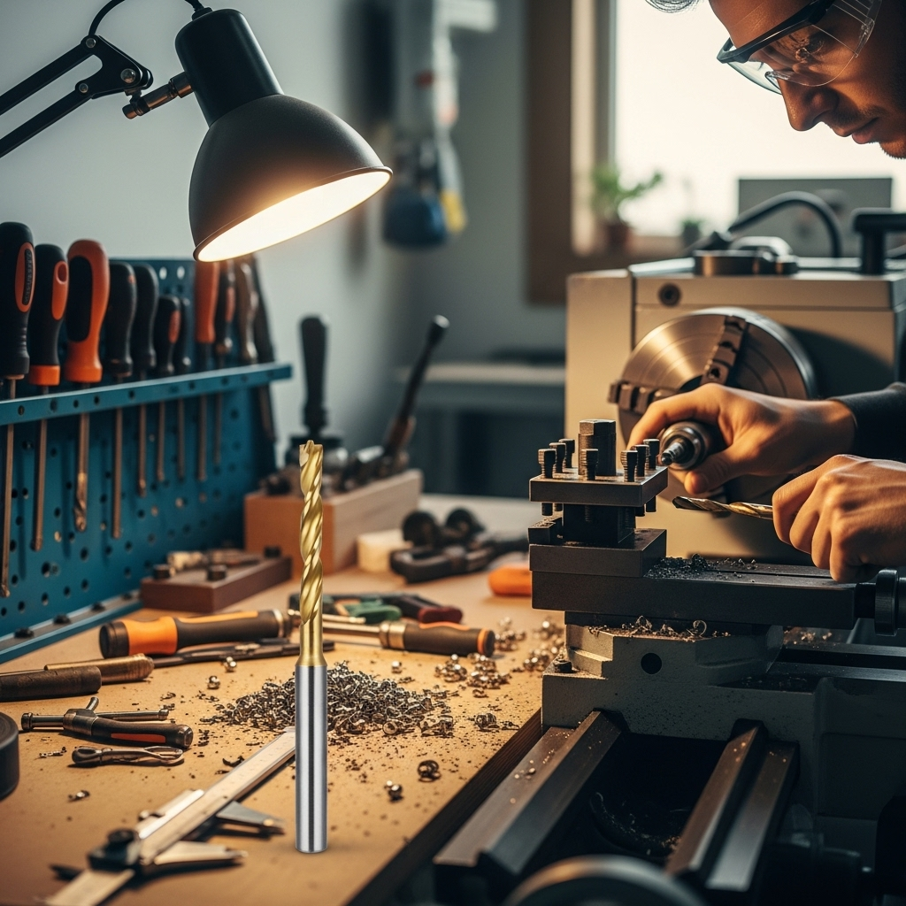 Generate an eye-catching, high-quality featured image prompt for a blog post about: Carbide End Mill