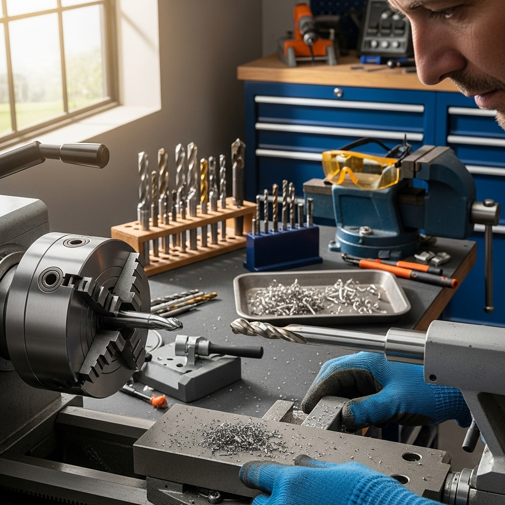 Generate an eye-catching, high-quality featured image prompt for a blog post about: Carbide End Mill