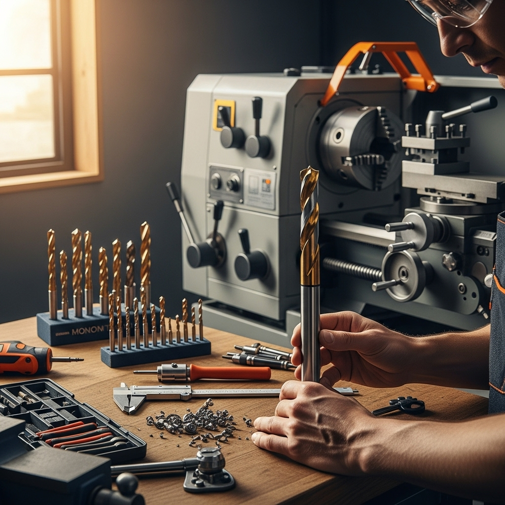 Generate an eye-catching, high-quality featured image prompt for a blog post about: Carbide End Mill