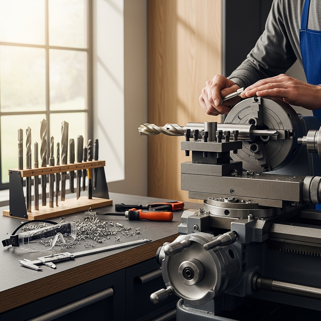Generate an eye-catching, high-quality featured image prompt for a blog post about: Carbide End Mill