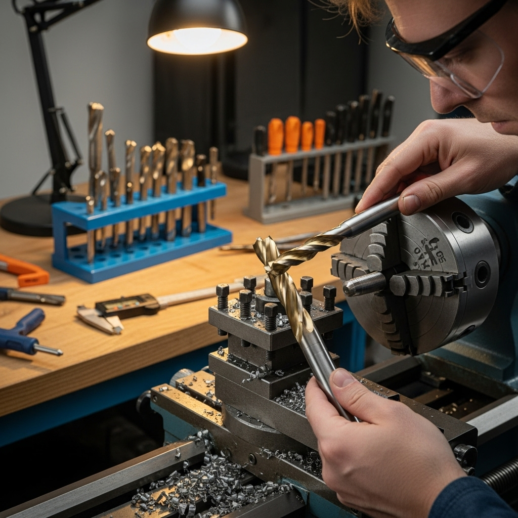 Generate an eye-catching, high-quality featured image prompt for a blog post about: Carbide End Mill