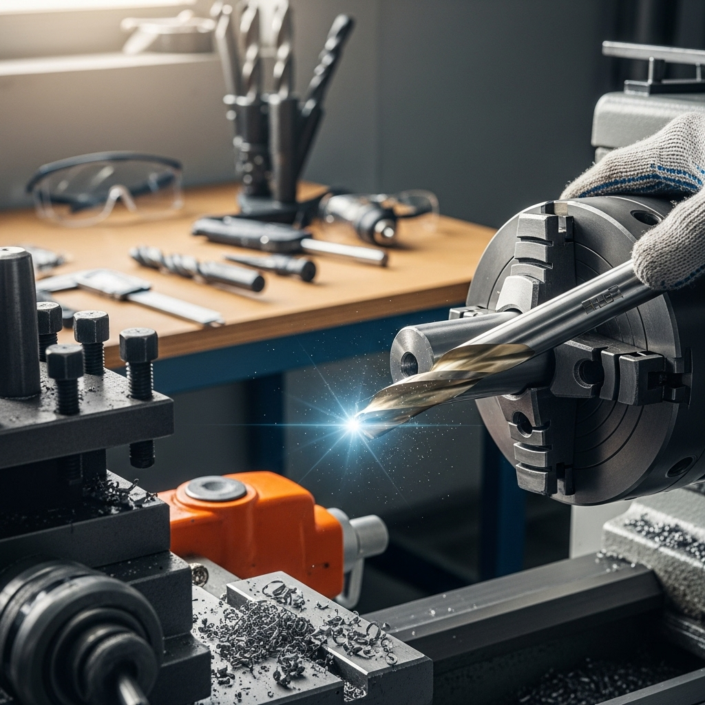 Generate an eye-catching, high-quality featured image prompt for a blog post about: Carbide End Mill