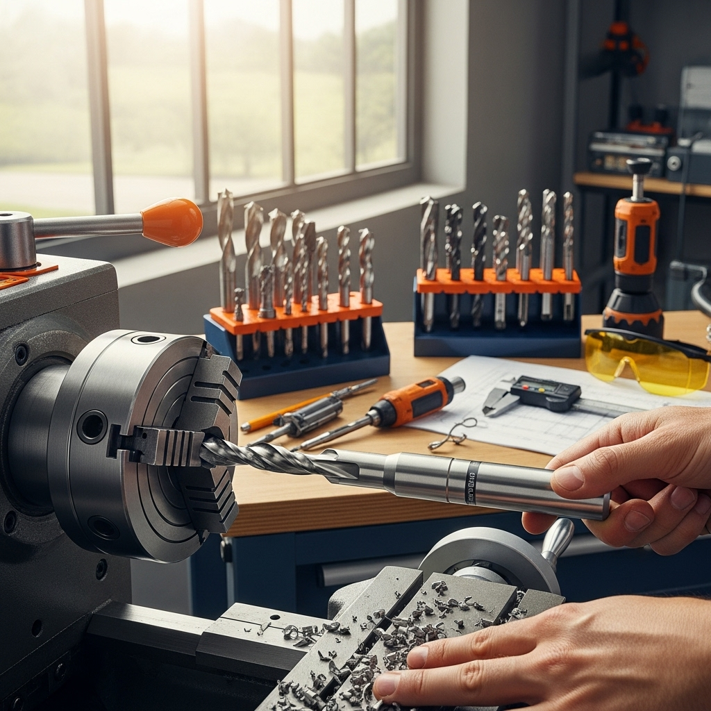 Generate an eye-catching, high-quality featured image prompt for a blog post about: Carbide End Mill